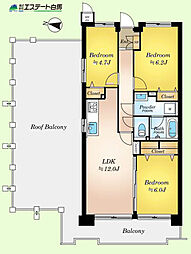 サンヴェール久米川 3LDKの間取り