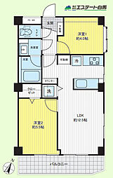 グランデ700 2LDKの間取り