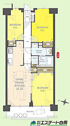 サンヴェール久米川 3LDKの間取図画像