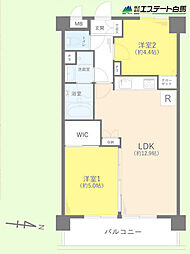 ライオンズマンション小平栄町 2LDKの間取図画像