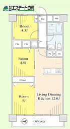 田無マーシャンハイツ 3LDKの間取図画像