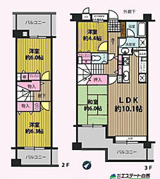 ザステイツ志木パークステージ 4LDKの間取図画像
