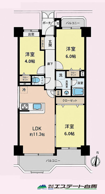 3LDK 間取り