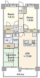 ラヴィドール志木 3LDKの間取図画像
