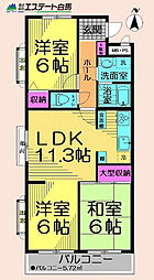 ライオンズマンション田無第5 3LDKの間取図画像