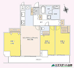 藤和志木タワー 3LDKの間取図画像