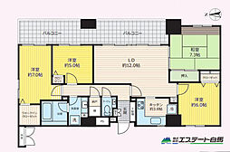 コスモ所沢グランステージ 4LDKの間取図画像