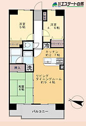 コスモ狭山ロイヤルステージ 3LDKの間取図画像
