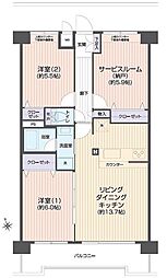 ハイホーム武蔵藤沢 2SLDKの間取図画像