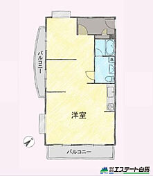 ガーデンヒルズ西所沢 ワンルームの間取図画像