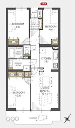 間取図画像 3LDK