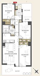 パブリデンス春日部豊春 3LDKの間取り