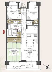 ファミール大宮宮原壱番館 3LDKの間取図画像