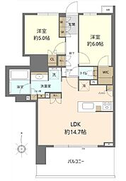 パークホームズ川越新富町アドーア 2LDKの間取図画像