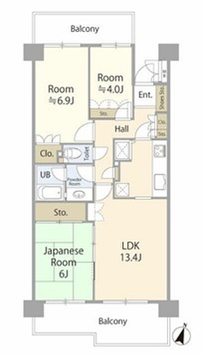 3LDK 間取り