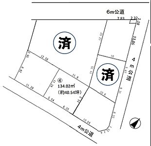 区画図：図面と現況が異なる場合は現況を優先させていただきます。 