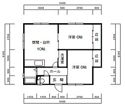 倖コーポ 2LDKの間取図画像