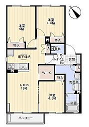 ル・クールC 3LDKの間取図画像