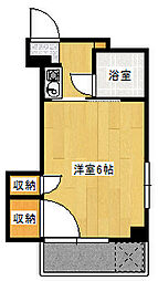 JR呉線 天神川駅 徒歩13分の賃貸マンション 4階1Kの間取り