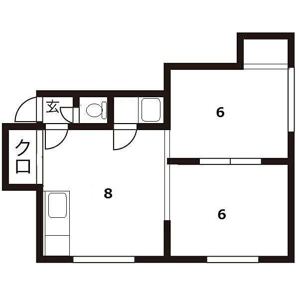 サウスヒルズ清田 106｜北海道札幌市清田区清田二条２丁目(賃貸アパート2DK・2階・39.60㎡)の写真 その2