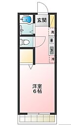メルヴェーユ立川 ワンルームの間取図画像
