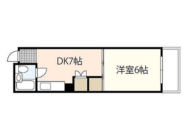 和秀舟入本町ビル ｜広島県広島市中区舟入本町(賃貸マンション1DK・4階・24.00㎡)の写真 その2