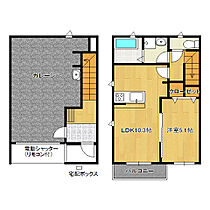 A’s　Garage A ｜ 茨城県水戸市袴塚1丁目（賃貸テラスハウス1LDK・1階・72.61㎡） その2