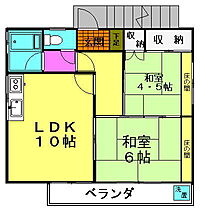 安達ハイツ ２階全部 ｜ 東京都八王子市西寺方町400-52（賃貸アパート2LDK・2階・48.84㎡） その2