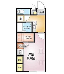 レオパレスファイン 1Kの間取図画像