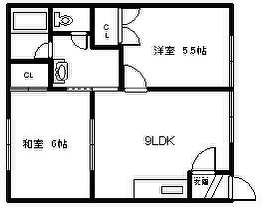 リバーシティ 202｜北海道旭川市豊岡三条5丁目(賃貸アパート2LDK・2階・42.22㎡)の写真 その2