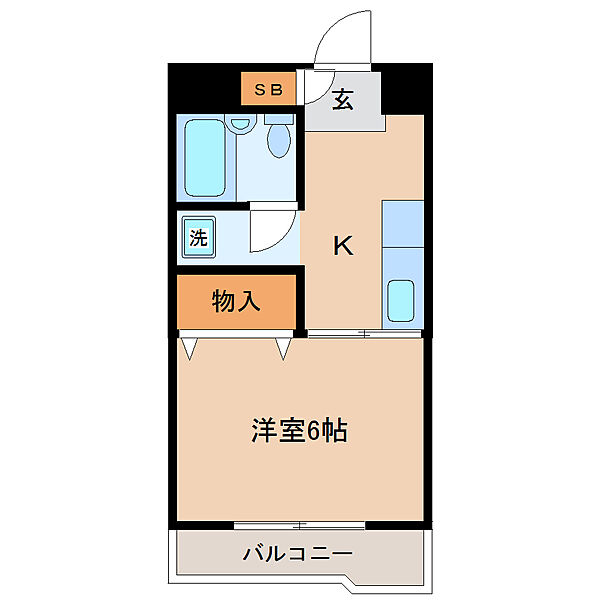 画像2:１Ｋ・２３．７０平米・南向き。現況優先。