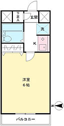 マ・メゾン 4階1Kの間取り