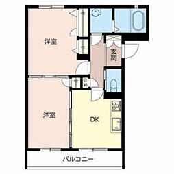 シャルマンシャンブル5 2DKの間取図画像