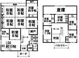 富山県南砺市利賀村坂上 12LDKの間取り