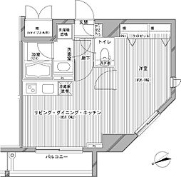 デュオスカーラ新宿2 1LDKの間取図画像