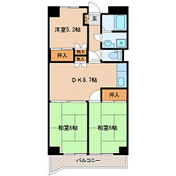 仙台市営南北線 北四番丁駅 徒歩7分の賃貸マンション 9階3DKの間取り