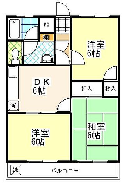 KIマンション 302｜東京都葛飾区水元３丁目(賃貸マンション3DK・3階・52.00㎡)の写真 その2