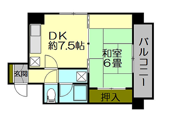 マリンハイム 802｜北海道小樽市色内1丁目(賃貸マンション1DK・8階・32.00㎡)の写真 その3