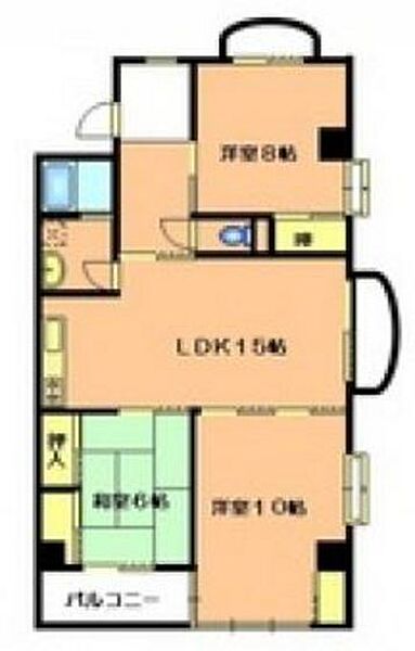 サングリーンII ｜広島県広島市安佐南区緑井2丁目(賃貸マンション3LDK・2階・90.00㎡)の写真 その2