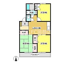 ハイツ三浦 203 ｜ 愛知県蒲郡市本町（賃貸マンション3LDK・2階・78.00㎡） その2