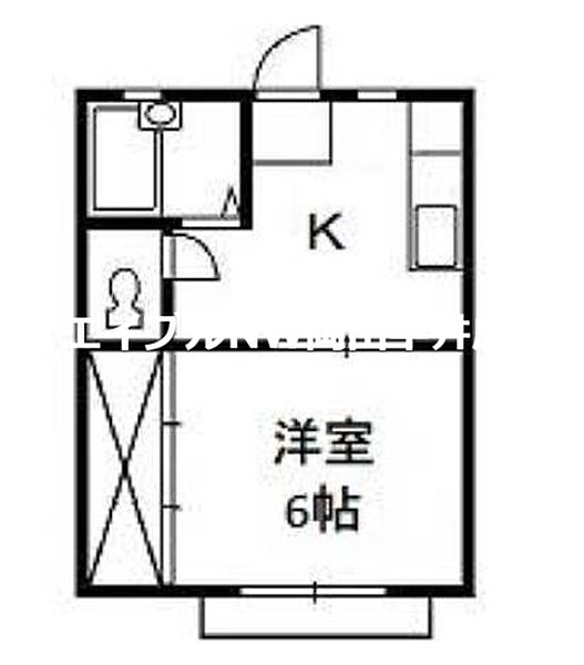 岡山県岡山市南区西市(賃貸アパート1K・2階・22.35㎡)の写真 その2