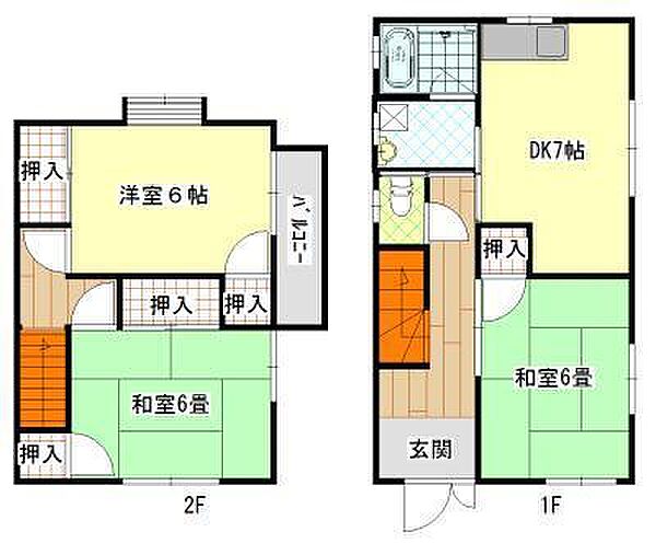 佐藤貸住宅（4～7号棟） ｜広島県福山市新涯町4丁目(賃貸一戸建3DK・--・66.24㎡)の写真 その2