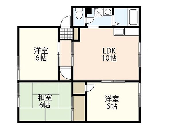 サンシティ中野　Ｂ ｜広島県広島市西区草津新町2丁目(賃貸アパート3LDK・1階・59.30㎡)の写真 その2