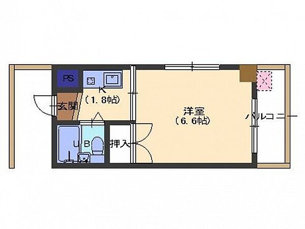 木元ビル 0203｜広島県広島市佐伯区三筋3丁目(賃貸マンション1K・2階・18.67㎡)の写真 その2