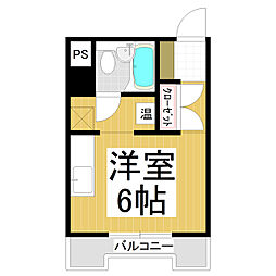 コーポ懐石舎 3階ワンルームの間取り