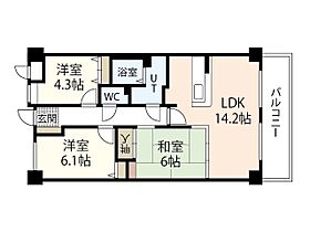 ダイアパレスウエストシティ四季の杜（910）  ｜ 広島県広島市西区田方3丁目（賃貸マンション3LDK・9階・64.89㎡） その2