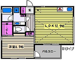 ウィステリア御影 1LDKの間取図画像