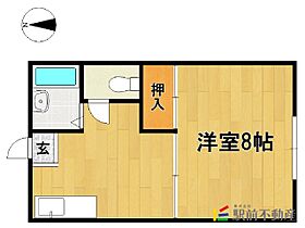 トラッドグリーン 203 ｜ 福岡県久留米市野中町19-14（賃貸アパート1K・2階・26.49㎡） その2