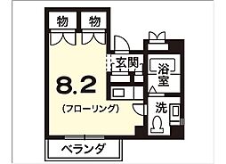 大八ビル白井マンション 3階ワンルームの間取り