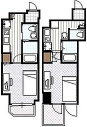 クレイシア西蒲田　（禁煙） 302 3階1Kの間取り